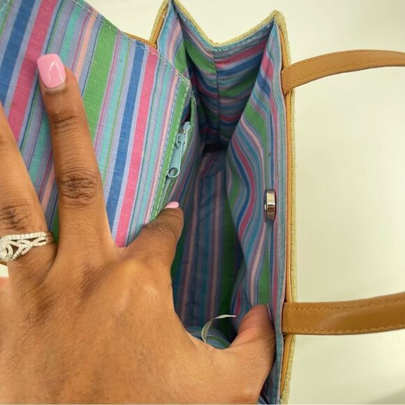 Unbranded Women’s Small Square Structured Basket Handbag Raffia Straw Tote - Picture 9 of 15